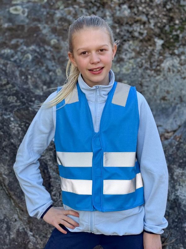 Refleksvest Magnetlukking - Barn blå