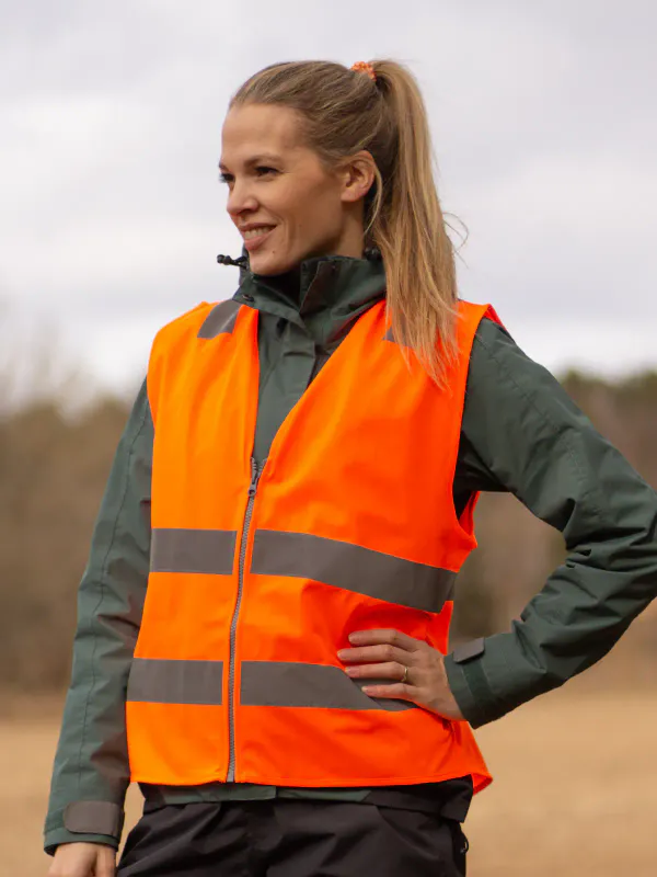 Refleksvest m/trykk - Voksen orange