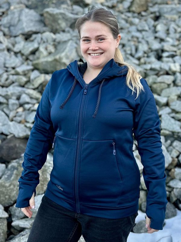 Hoppin Resirkulert Teknisk Hettejakke Marine Dame