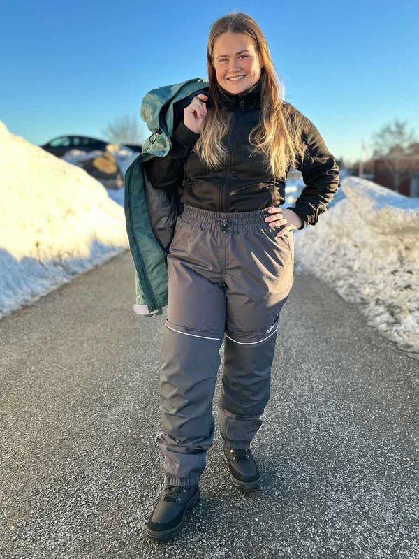 Hoppin Overtrekksbukse Kort Grå Dame