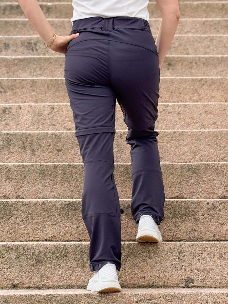 Hoppin Zip-off Bukse Mørk Marine Dame