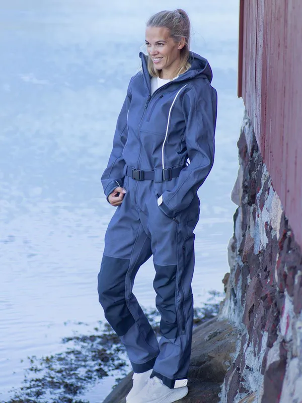 Bever Softshelldress Denim Blå Dame