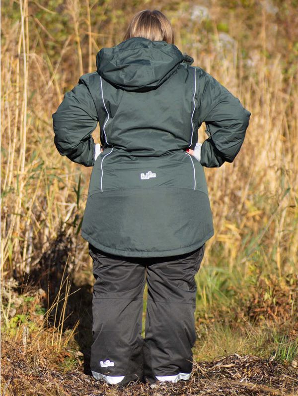 Todelt Vinterdress Grønn og Svart Dame Kort - Jakke og bukse