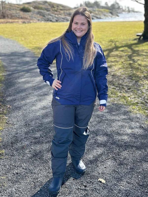 Skalldress Blå/Grå Dame Kort - 2 deler