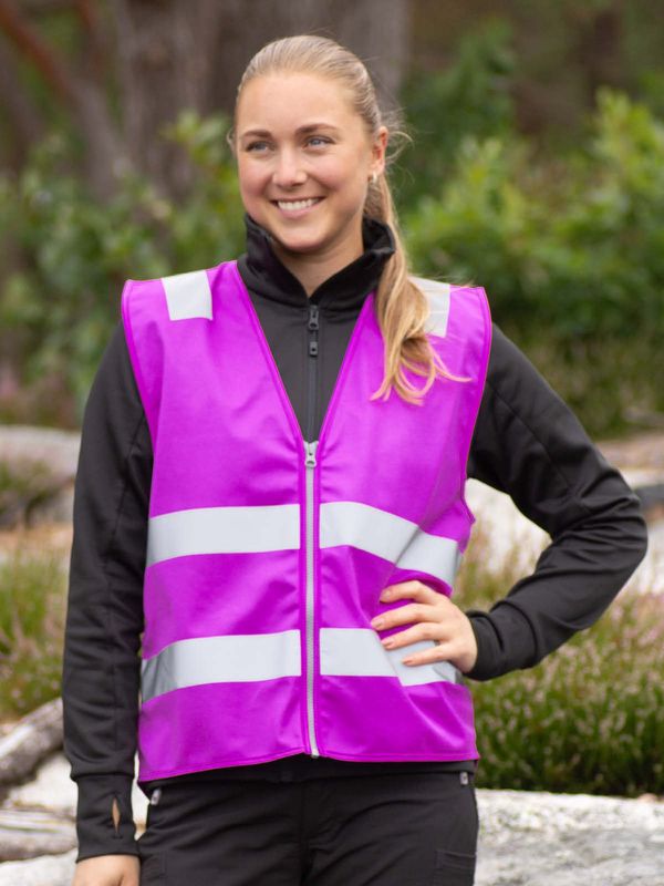 Refleksvest Glidlås - Voksen lilla
