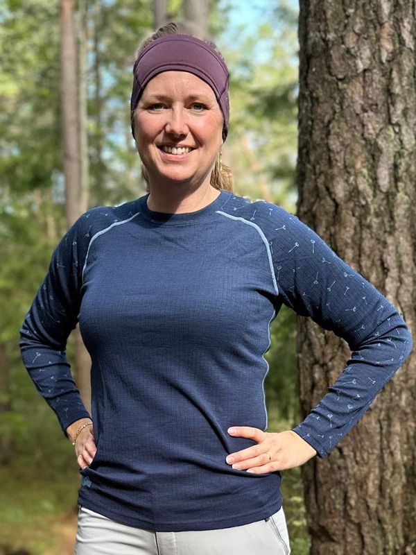 Fjon Merino Ulltrøye Marine Dame