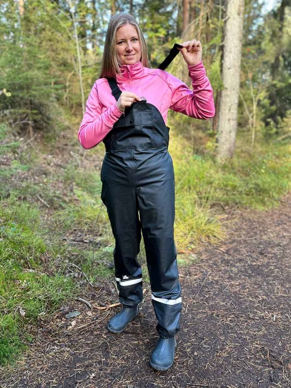 Robust PU Regnselebukse Svart Dame