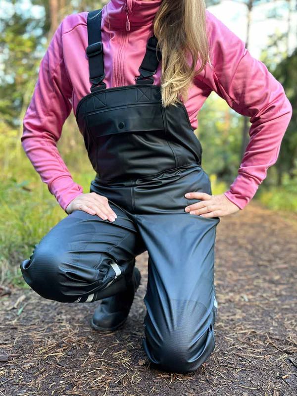 Robust PU Regnselebukse Svart Dame